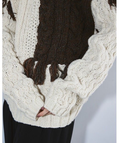 「TODAYFUL」 長袖ニット FREE キナリ レディース_画像3