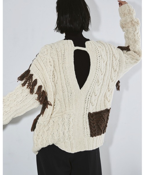 「TODAYFUL」 長袖ニット FREE キナリ レディース_画像4