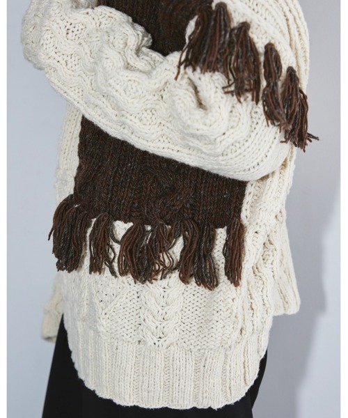 「TODAYFUL」 長袖ニット FREE キナリ レディース_画像8