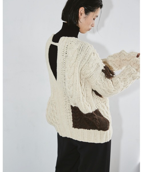 「TODAYFUL」 長袖ニット FREE キナリ レディース_画像9