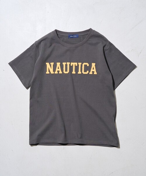tシャツ NAUTICA/ノーティカ アップリケロゴTEE レディース