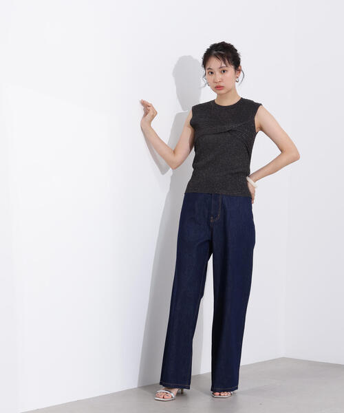 ニット セーター フロントツイストリブニット レディース N.Natural Beauty Basic ニット セーター フロントツイスト