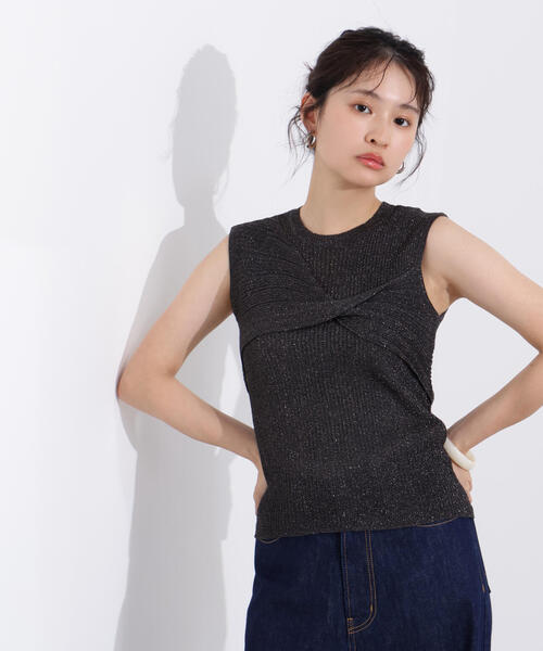 ニット セーター フロントツイストリブニット レディース N.Natural Beauty Basic ニット セーター フロントツイスト