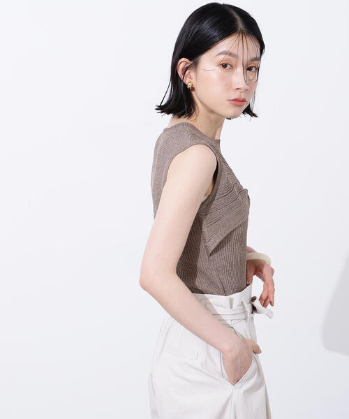 ニット セーター フロントツイストリブニット レディース N.Natural Beauty Basic ニット セーター フロントツイスト