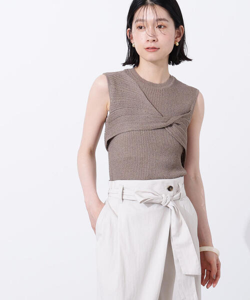 ニット セーター フロントツイストリブニット レディース N.Natural Beauty Basic ニット セーター フロントツイスト