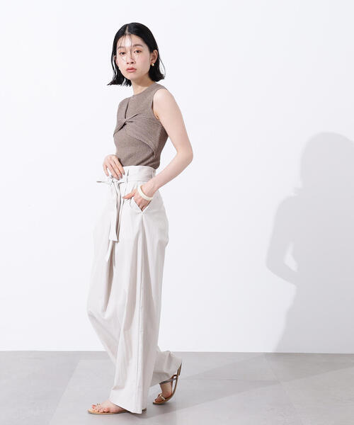 ニット セーター フロントツイストリブニット レディース N.Natural Beauty Basic ニット セーター フロントツイスト