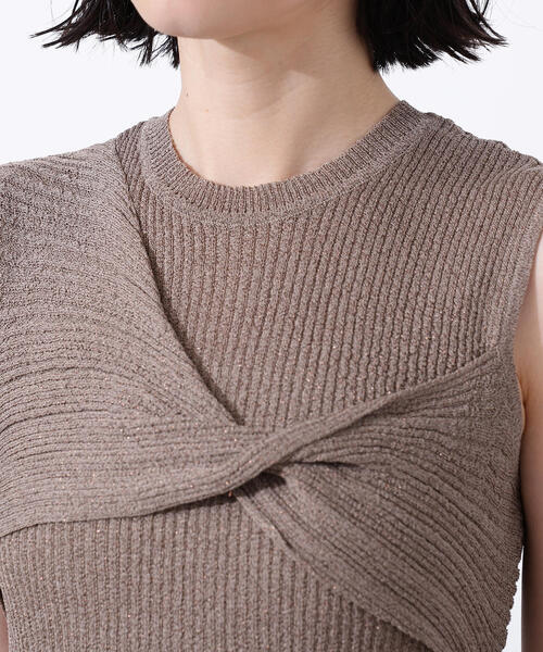 ニット セーター フロントツイストリブニット レディース N.Natural Beauty Basic ニット セーター フロントツイスト