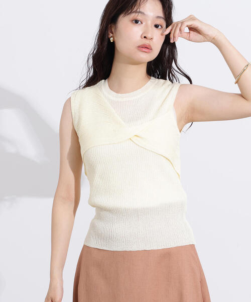 ニット セーター フロントツイストリブニット レディース N.Natural Beauty Basic ニット セーター フロントツイスト