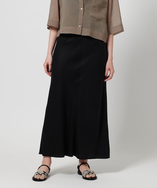 【定価14850円】ビューティー＆ユース✩麻 マキシ ロング スカート M BEAUTY＆YOUTH UNITED ARROWS スカート 麻ブレンド バイアス