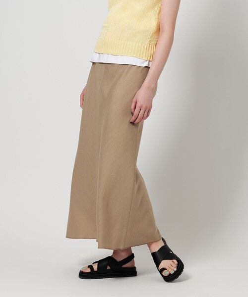 【定価14850円】ビューティー＆ユース✩麻 マキシ ロング スカート M BEAUTY＆YOUTH UNITED ARROWS スカート 麻ブレンド バイアス