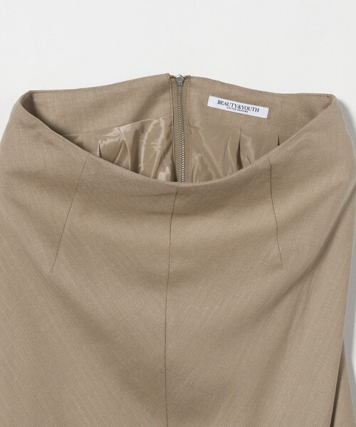 【定価14850円】ビューティー＆ユース✩麻 マキシ ロング スカート M BEAUTY＆YOUTH UNITED ARROWS スカート 麻ブレンド バイアス