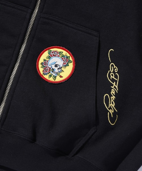XLARGE エド・ハーディー パーカー L ブラック XLARGE×ED HARDY ZIP HOODED SWEATSHIRT – calif（カリフ）公式