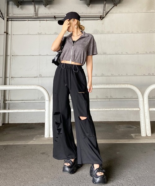 stovaigh ワイドパンツ ほぼ未使用 non-hedge（ノンヘッジ） ワイドパンツ スウェットパンツ ジャージ