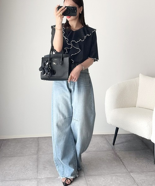 美品★ラッフル Tシャツ カットソー ブラック 36 楽天市場】ラッフルスリーブ tシャツの通販