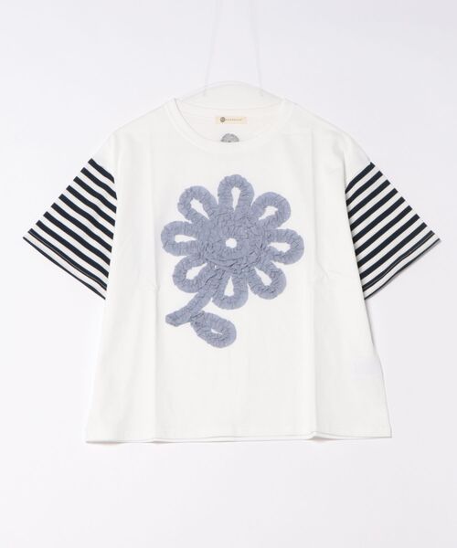 tシャツ (BD)「BARNDOOR」レース素材 フリル フラワー Tシャツ レディース BARNDOOR tシャツ (BD)「BARNDOOR」レース素材 フリル フラワー