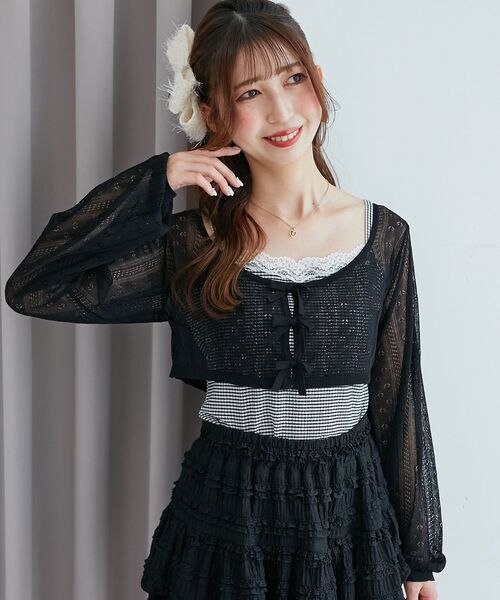 MAJESTIC LEGON（マジェスティックレゴン） ニット セーター 透かし