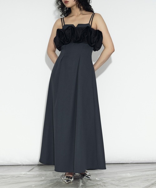 Ezick ワンピース 2P frill bustier タックキャミドレス : ZOZOTOWN