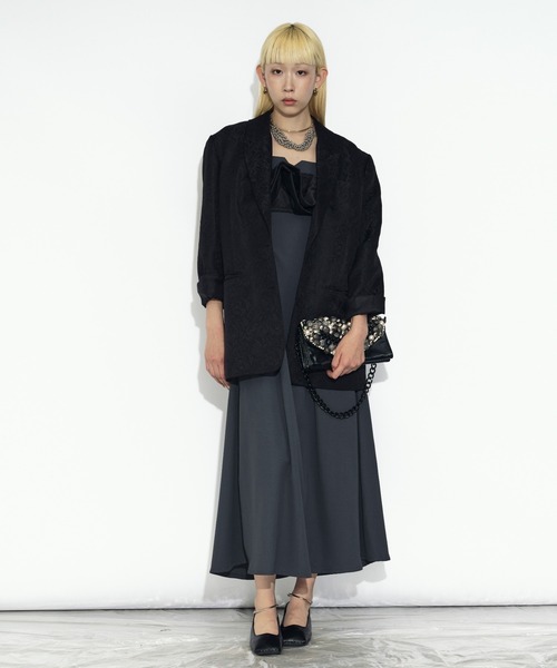 Ezick ワンピース 2P frill bustier タックキャミドレス : ZOZOTOWN