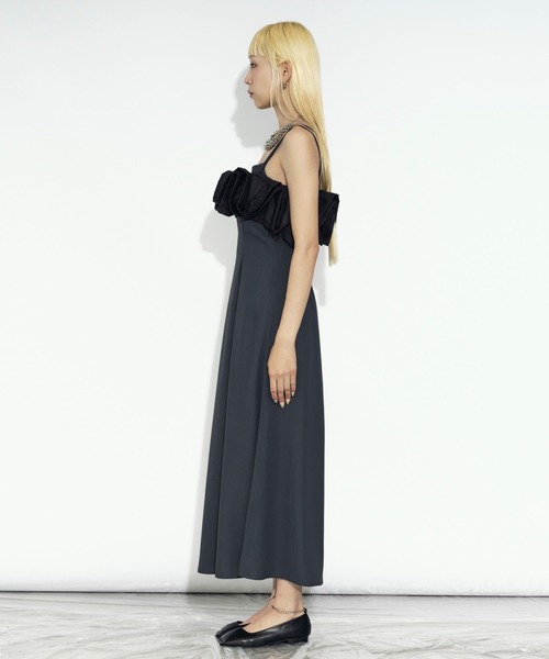 Ezick ワンピース 2P frill bustier タックキャミドレス : ZOZOTOWN