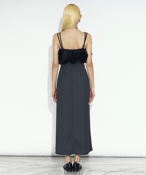 Ezick ワンピース 2P frill bustier タックキャミドレス : ZOZOTOWN