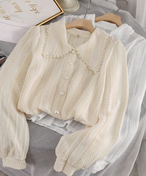 「Miniministore」 長(zhǎng)袖ブラウス L ライトベージュ レディース