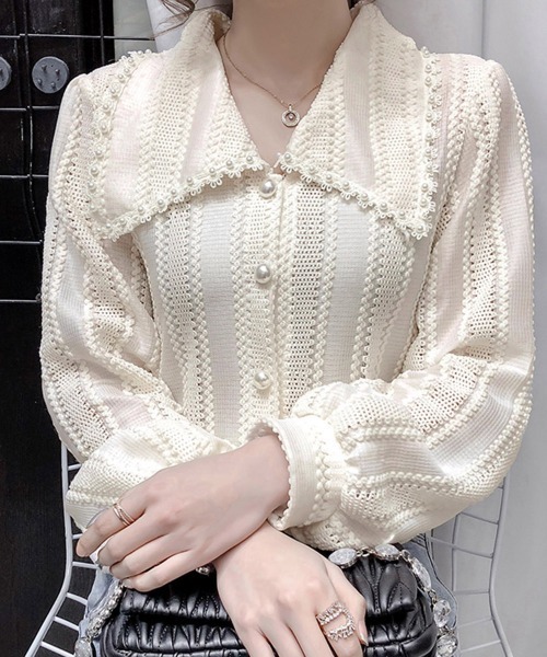「Miniministore」 長(zhǎng)袖ブラウス L ライトベージュ レディース