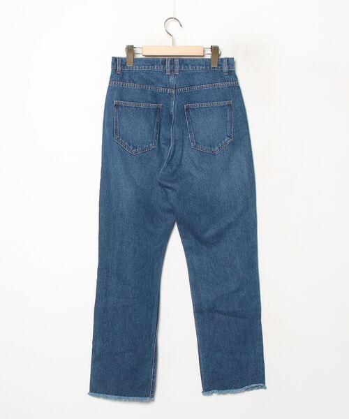 「SLOBE IENA」 加工デニムパンツ 40 ブルー レディース