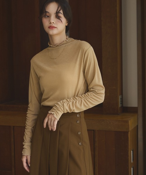 OLUN tシャツ Sheer mellow inner tops / シアーメロウインナー