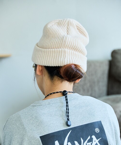 NANGA ニット帽 ビーニー L.GRY Fサイズ神戸限定 NANGA ニット帽 ビーニー L.GRY Fサイズ神戸限定