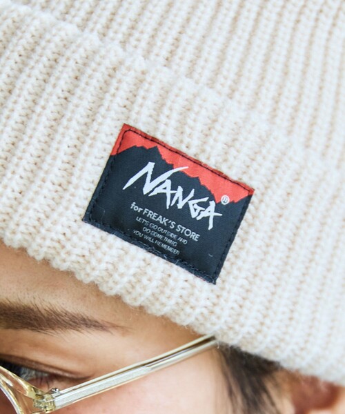 NANGA ナンガ　黒 ニット帽 ビーニー NANGA ニット帽 ニットキャップ × FREAK'S STORE/ナンガ