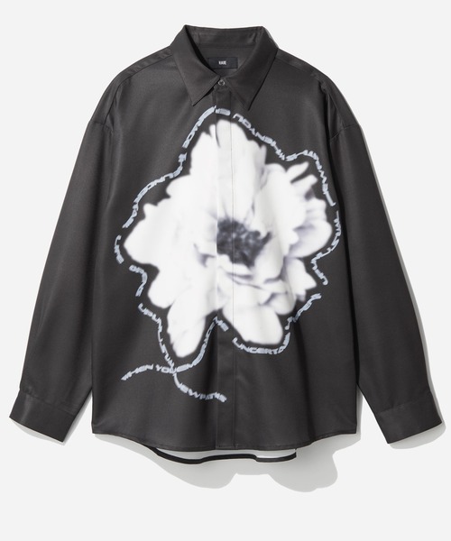 HARE（ハレ） シャツ フラワーレタリングプリントシャツ(HARE) メンズ