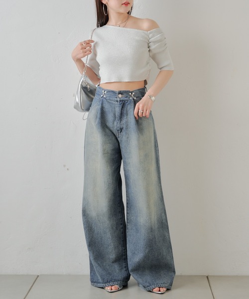 Chico（チコ） 加工デニムパンツ 0 ブルー系その他2 レディース