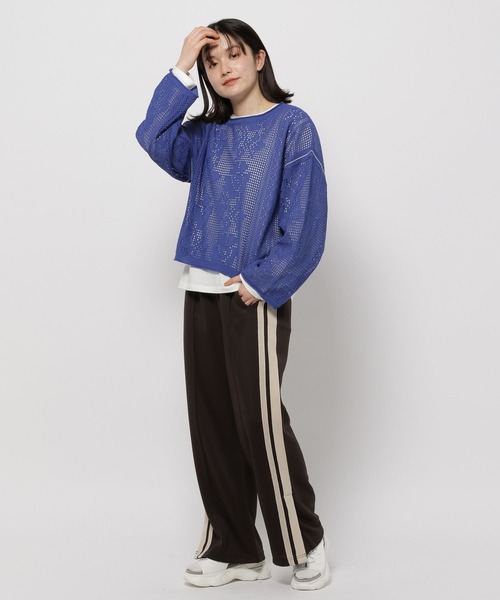 にこにこ niko and…（ニコアンド） ジャージパンツ MEDIUM チャコール