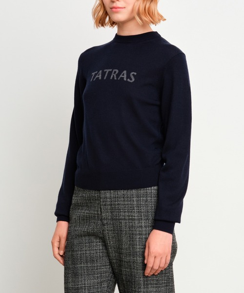 新品⬛︎TATRAS⬛︎RABBA ラッバ ニット⬛︎ウール⬛︎長袖⬛︎ロゴ⬛︎ブラック TATRAS（タトラス） ニット セーター RABBA ラッバ レディース