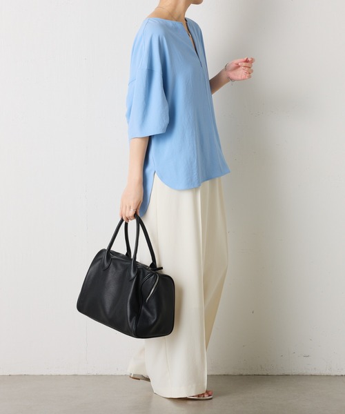 「COLLAGE GALLARDAGALANTE」 半袖ブラウス FREE ネイビー レディース_画像5