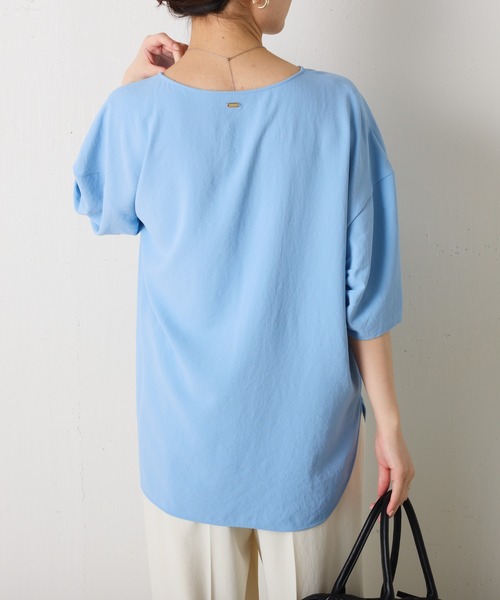 「COLLAGE GALLARDAGALANTE」 半袖ブラウス FREE ネイビー レディース_画像7