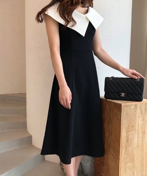 COCOMOMO 「WWYR」ノースリーブワンピース M ブラック レディース