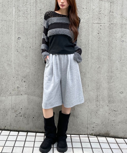 3.3 FIELD TRIP ニット セーター 3.3 Field Trip／メッシュボーダー