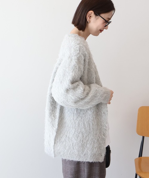 美品▲TICCA ティッカ//ウールカーディガン▲アイボリー　ゆったり ⭐︎TICCA ティッカウールカーディガン⭐︎アイボリー 【公式通販】