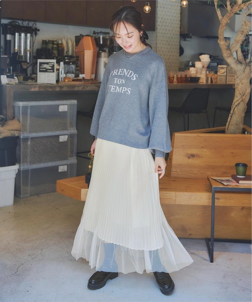 「titivate」 プリーツスカート S チャコール レディース_画像5