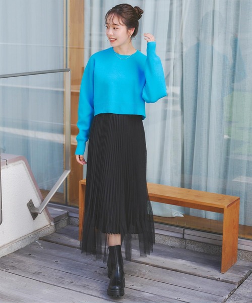 「titivate」 プリーツスカート S チャコール レディース_画像9