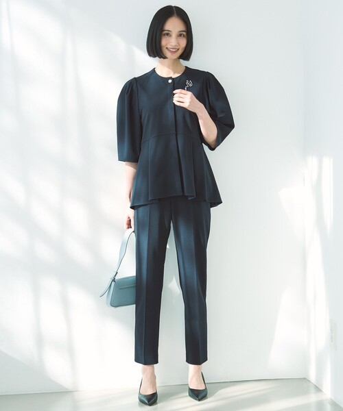 「UNFILO」 7分袖ブラウス MEDIUM ブラック レディース_画像7
