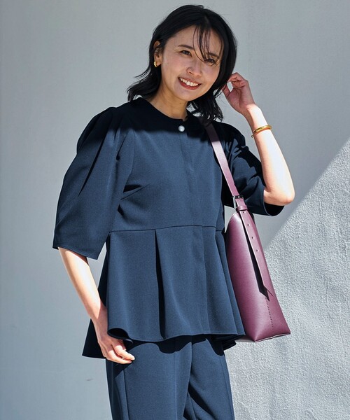 「UNFILO」 7分袖ブラウス MEDIUM ブラック レディース_画像8