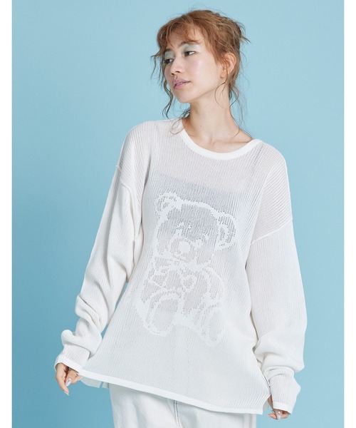 「Little sunny bite」 長袖ニット MEDIUM ピンク レディース_画像2