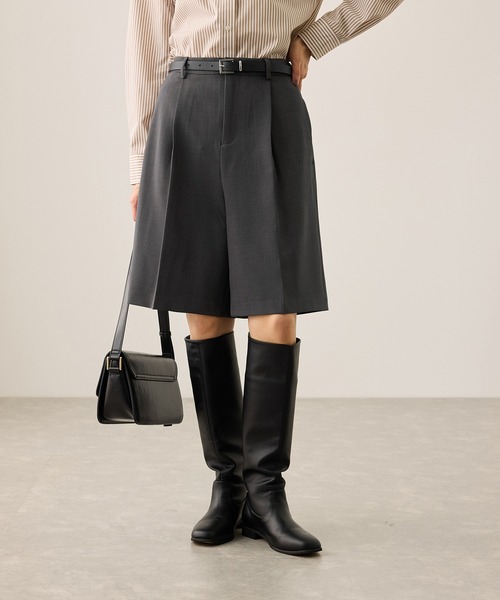 BACCA（バッカ） パンツ ゴートスエード ハーフパンツ レディース