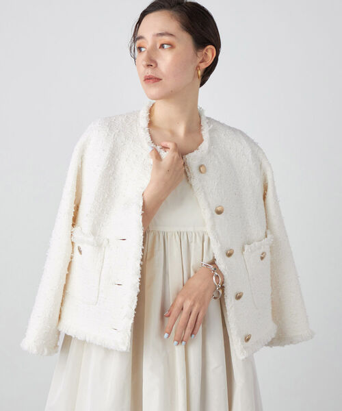 Nolleys sophi ツイードジャケット　未使用 NOLLEY'S Sophi（ノーリーズソフィー） ツイードジャケット 38 オフ