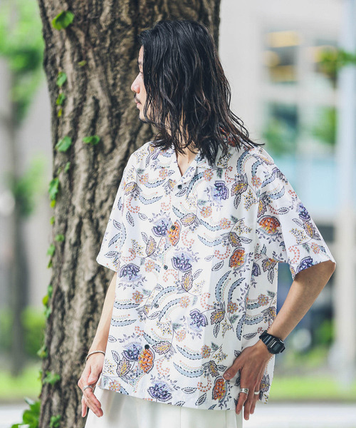 「URBAN RESEARCH Sonny Label」 半袖シャツ LARGE ホワイト系その他 メンズ_画像3