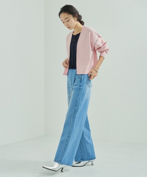 「LE CERCLE par rope'」 ニットカーディガン FREE ピンク レディース_画像8