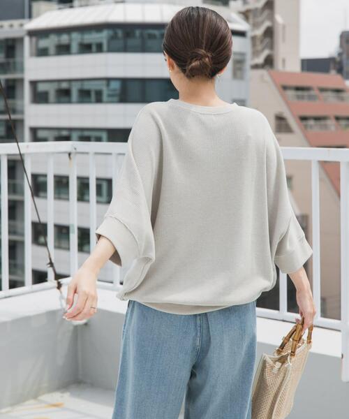 「URBAN RESEARCH DOORS」 半袖ニット MEDIUM ベージュ レディース_画像3