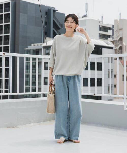 「URBAN RESEARCH DOORS」 半袖ニット MEDIUM ベージュ レディース_画像7
